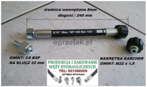 Redukcja do Karcher gwint M22x1,5/ nakrętka gwint: 3/8 na klucz 22mm