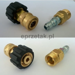 Szybkozłącze do węży ciśnieniowych, gniazdo+ wtyk,do myjek KARCHER gwint M22x1,5/M22x1,5