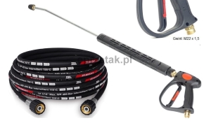 Wąż przewód 400 BAR 25 metr+pistolet+lanca+dysza do Karcher HD HDS (1)