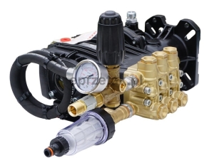 Pompa wysokociśnieniowa UDOR BKC 300 bar 15 l/min 1450 obr./min z regulatorem ciśnienia i reduktorem obrotów do silników spalinowych