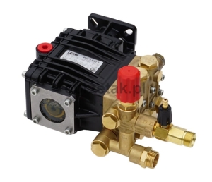 Pompa wysokociśnieniowa UDOR 150 BAR - 13,2 litr/min, 3400 obr. z kołnierzem do mocowania z silnikami spalinowymi wał 3/4 - 19 mm + regulator ciśnienia