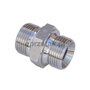 Złączka prosta gwint zewnętrzny 3/4" na 3/4" BSP z  uszczelnieniem stożkowym 60° – stal nierdzewna AISI 316  