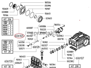 Zestaw naprawczy osadzenia nurnika UDOR 6061Q5 (Komplet na 3 tłoki Ø18) KIT 206
