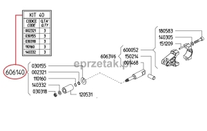  Zestaw naprawczy osadzenia nurnika UDOR 606140 (Komplet na 3 tłoki Ø20-) KIT 40