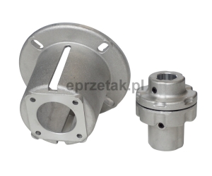 Zestaw montażowy pompy Interpump serii 49, 50, 51 kołnierz flansza ZF091 i sprzęgło elastyczne ZG091 do silników B3 B14 IEC100 IEC112 oraz pomp z rozstawem śrub w kwadracie 53mm