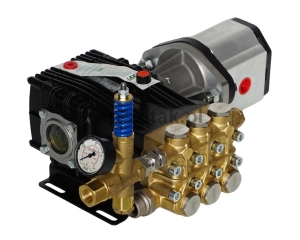 Pompa wysokociśnieniowa UDOR 150 bar - 50 litr/min z silnikiem hydraulicznym - regulator ciśnienia - manometr