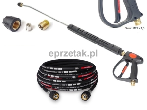 Zestaw do myjek Karcher HD HDS i innych - wąż 20m nakrętki M22 250 bar - włoski pistolet MV925 310 bar - lanca - dysza