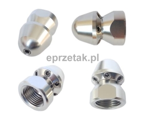 Dysza do przepychania kanalizacji, gwint 1/2, otwory 6+1 z wkładkami wymiennymi  ( dobierz rozmiar ) 