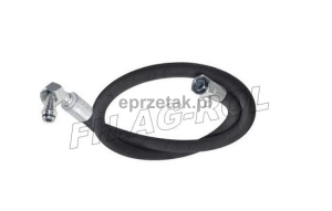 PRZEWÓD HYDRAULICZNY DŁ.800 mm, KOLANO-90°+NAKRĘTKA/GWINT M18x1.5 / 330 BAR/ DN10,
