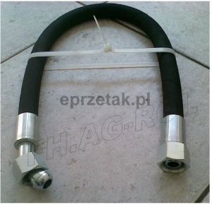 Wąż przewód hydrauliczny DŁ.1800 mm,nakrętka-gwint 3/4 (BSP) +kolano 45° -gwint 3/4 (BSP)